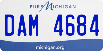 MI license plate DAM4684