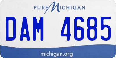 MI license plate DAM4685