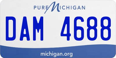 MI license plate DAM4688