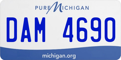 MI license plate DAM4690