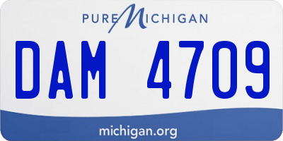 MI license plate DAM4709