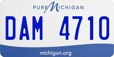 MI license plate DAM4710