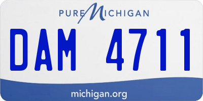 MI license plate DAM4711