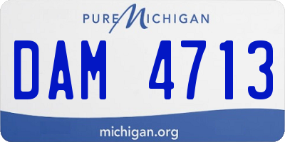 MI license plate DAM4713