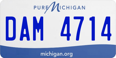 MI license plate DAM4714