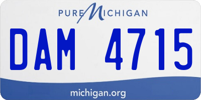 MI license plate DAM4715