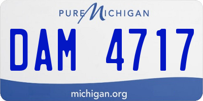 MI license plate DAM4717