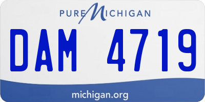 MI license plate DAM4719