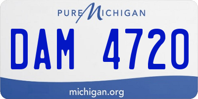 MI license plate DAM4720