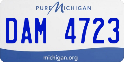 MI license plate DAM4723