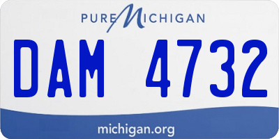 MI license plate DAM4732