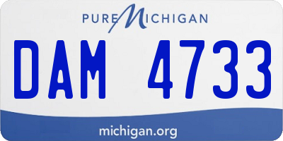 MI license plate DAM4733