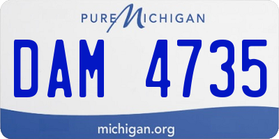 MI license plate DAM4735