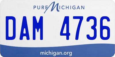 MI license plate DAM4736