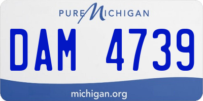 MI license plate DAM4739