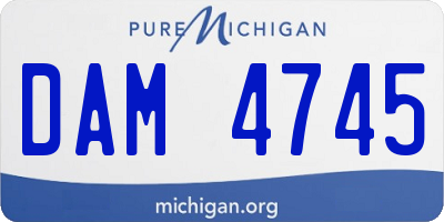 MI license plate DAM4745
