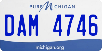MI license plate DAM4746