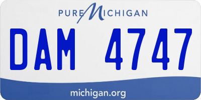 MI license plate DAM4747