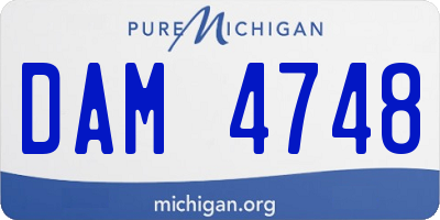 MI license plate DAM4748