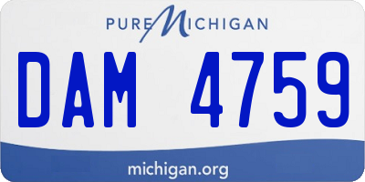 MI license plate DAM4759