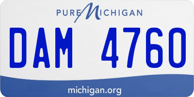 MI license plate DAM4760