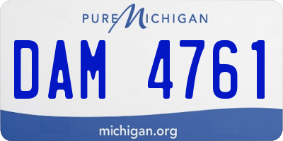 MI license plate DAM4761