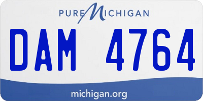 MI license plate DAM4764