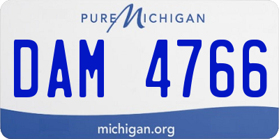 MI license plate DAM4766
