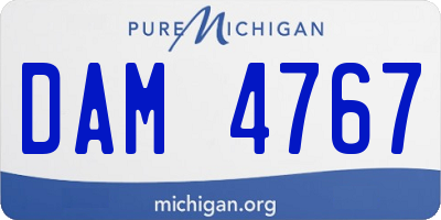 MI license plate DAM4767
