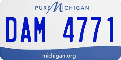 MI license plate DAM4771