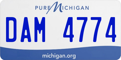 MI license plate DAM4774