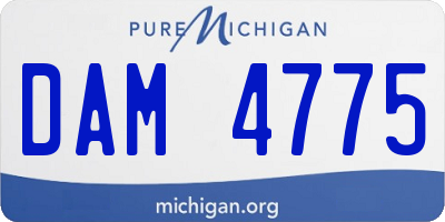 MI license plate DAM4775