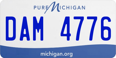 MI license plate DAM4776