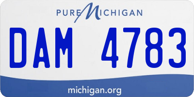 MI license plate DAM4783