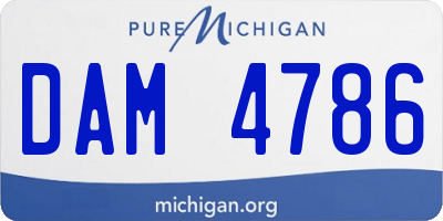 MI license plate DAM4786