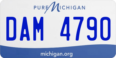MI license plate DAM4790