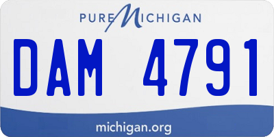 MI license plate DAM4791