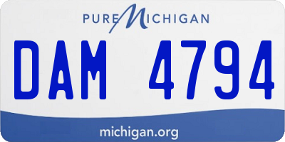 MI license plate DAM4794