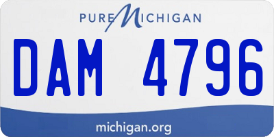 MI license plate DAM4796