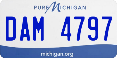 MI license plate DAM4797