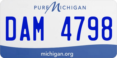 MI license plate DAM4798