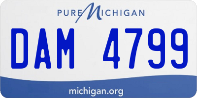 MI license plate DAM4799