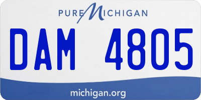 MI license plate DAM4805
