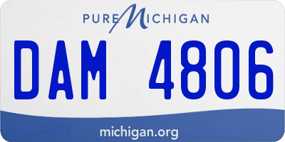 MI license plate DAM4806