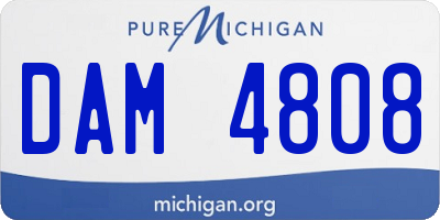 MI license plate DAM4808