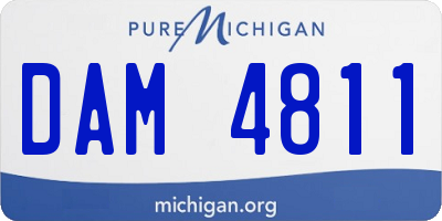 MI license plate DAM4811