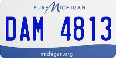 MI license plate DAM4813
