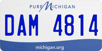 MI license plate DAM4814