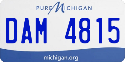 MI license plate DAM4815