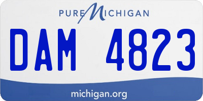 MI license plate DAM4823